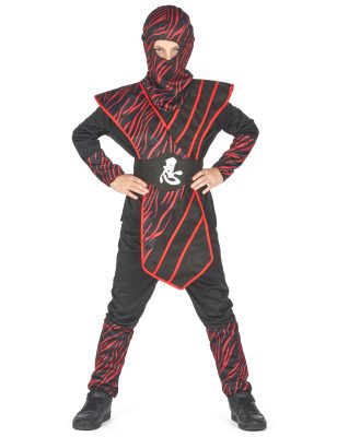Déguisement ninja fauve rouge garçon