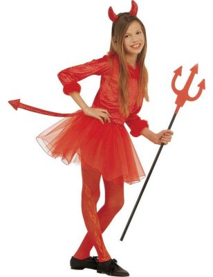 Déguisement petite diablesse rouge tutu fille Halloween