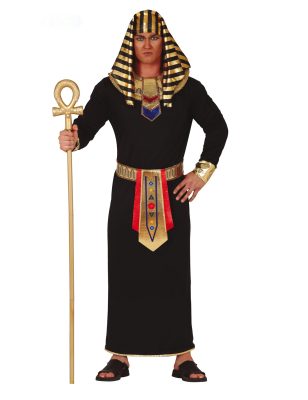 Déguisement pharaon noir et doré homme