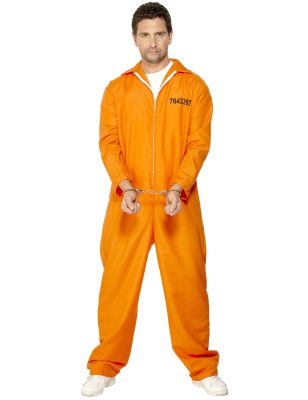 Déguisement prisonnier orange homme