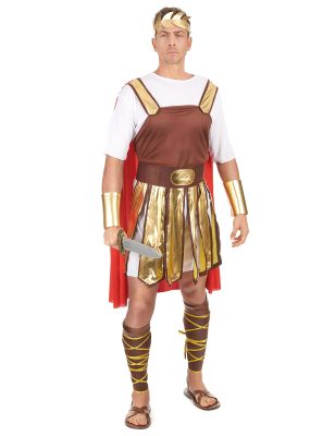 Déguisement gladiateur romain cape rouge homme