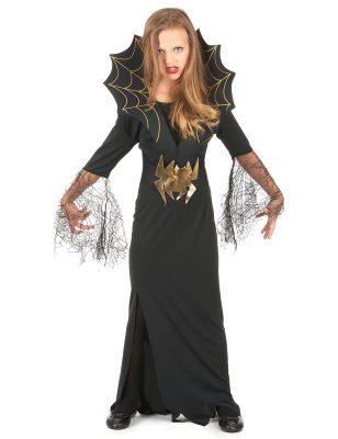 Déguisement sorcière araignée dorée fille Halloween