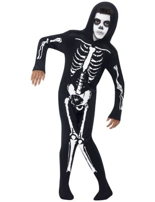 Déguisement squelette combi noir enfant