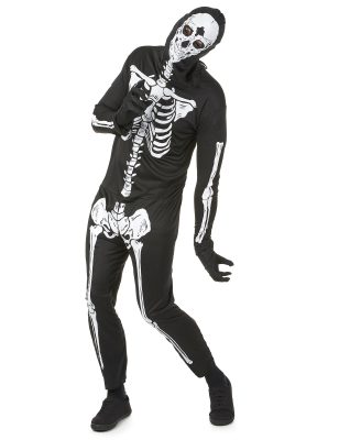Déguisement noir squelettehomme Halloween