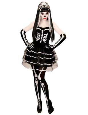 Déguisement squelette tutu bouffant femme Halloween