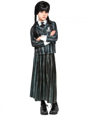 Déguisement uniforme scolaire Mercredi Addams enfant