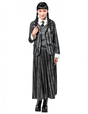 Déguisement uniforme scolaire Mercredi Addams femme
