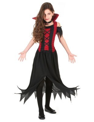 Déguisement vampire rouge fille Halloween