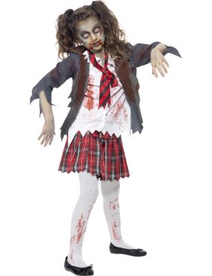 Déguisement zombie écolière fille Halloween