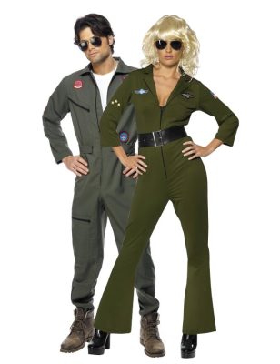 Déguisements couple aviateurs Top Gun