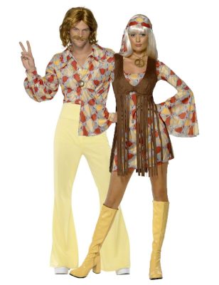Déguisements de couple hippie années 70