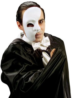Demi-masque fantôme adulte Halloween