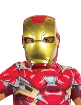 Demi-masque plastique Iron Man enfant
