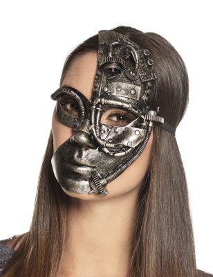 Demi masque robot Steampunk femme