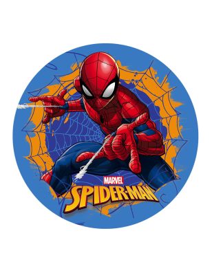 Disque en azyme Spiderman bleu 20 cm
