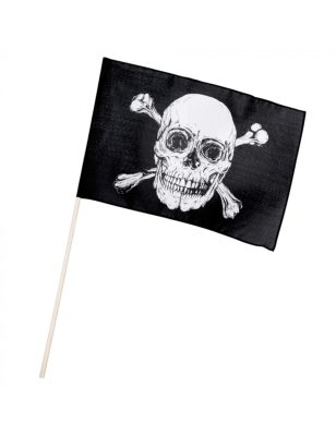 Drapeau de pirate sur pic 30 x 45 cm