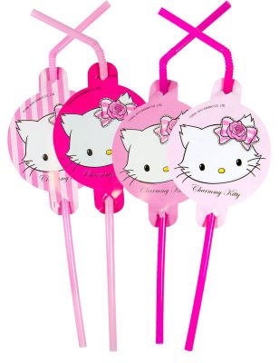 8 Pailles charmmy Kitty rose 24cm