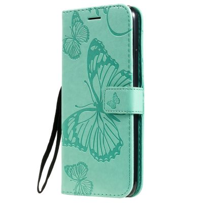 Mobigear Butterfly - Coque Apple iPhone 11 Pro Max Etui Portefeuille - Turquoise
