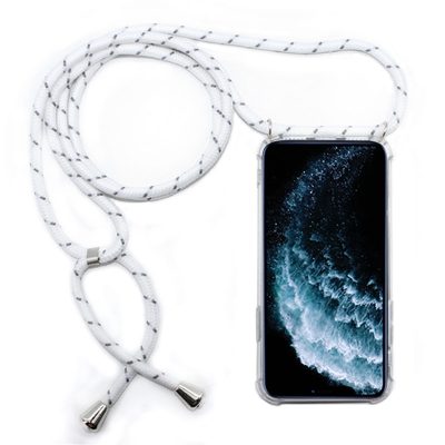 Mobigear Lanyard - Apple iPhone 11 Pro Max Coque avec cordon en TPU Souple - Transparent