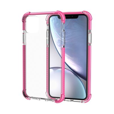 Mobigear Full Bumper - Coque Apple iPhone 11 Pro Max Coque Arrière Rigide Antichoc - Transparent / Rose
