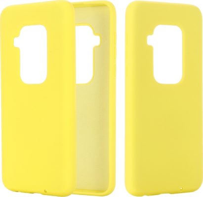 Mobigear Rubber Touch - Coque Motorola One Zoom Coque Arrière Rigide - Jaune