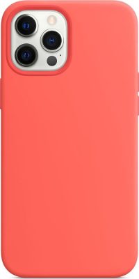 Mobigear Rubber Touch - Coque Apple iPhone 12 Coque Arrière Rigide Compatible MagSafe - Orange