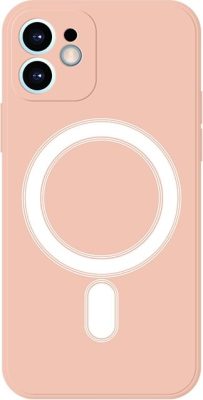 Mobigear Rubber Touch - Coque Apple iPhone 12 Pro Max Coque Arrière Rigide Compatible MagSafe - Rose