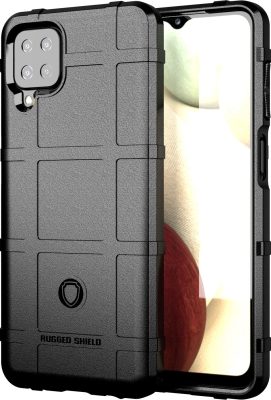 Mobigear Rugged Shield - Coque Samsung Galaxy M12 Coque arrière en TPU Souple - Noir