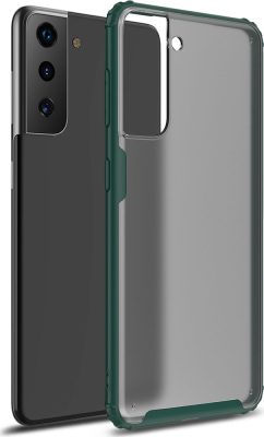 Mobigear Shockproof - Coque Samsung Galaxy S21 Plus Coque Arrière Rigide Antichoc - Vert