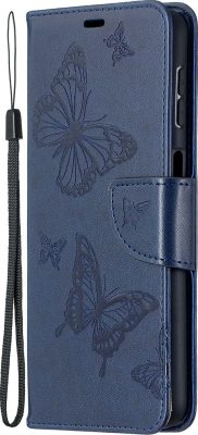 Mobigear Butterfly - Coque Samsung Galaxy A32 5G Etui Portefeuille - Bleu