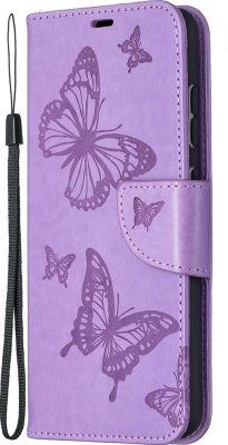 Mobigear Butterfly - Coque Samsung Galaxy A52s 5G Etui Portefeuille - Violet