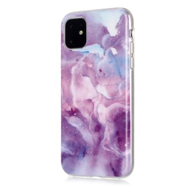 Mobigear Marble - Coque Apple iPhone 11 Coque arrière en TPU Souple - Violet