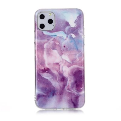 Mobigear Marble - Coque Apple iPhone 11 Pro Max Coque arrière en TPU Souple - Purple Star