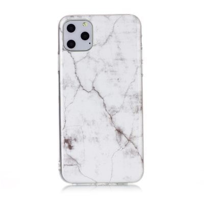 Mobigear Marble - Coque Apple iPhone 11 Pro Max Coque arrière en TPU Souple - Blanc