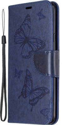 Mobigear Butterfly - Coque Samsung Galaxy A20s Etui Portefeuille - Bleu
