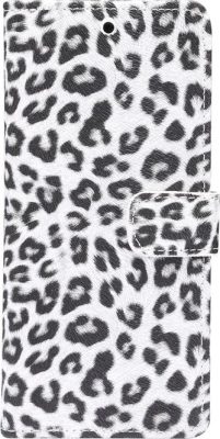Mobigear Leopard - Coque Samsung Galaxy S21 Etui Portefeuille - Blanc