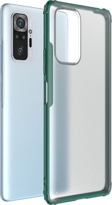 Mobigear Shockproof - Coque Xiaomi Redmi Note 10 Pro Coque Arrière Rigide Antichoc - Vert
