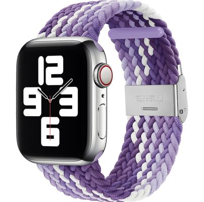 Mobigear Braided - Bracelet Apple Watch Series 1 (42mm) en Nylon Fermeture de la pince - Violet