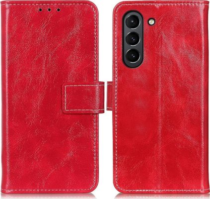 Mobigear Basic - Coque Samsung Galaxy S21 FE Etui Portefeuille - Rouge