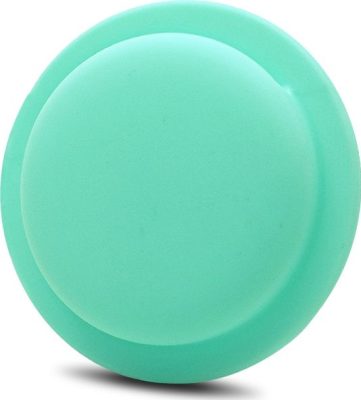 Mobigear Sticky Disc - Coque Apple AirTag Coque en Silicone Souple - Turquoise