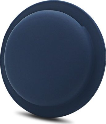 Mobigear Sticky Disc - Coque Apple AirTag Coque en Silicone Souple - Bleu