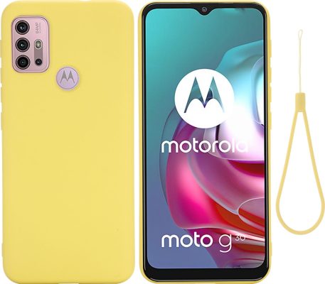 Mobigear Rubber Touch - Coque Motorola Moto G10 Coque Arrière Rigide - Jaune