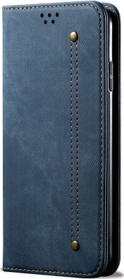 Mobigear Denim Slim - Coque Xiaomi Mi 11 Ultra Etui Portefeuille - Bleu