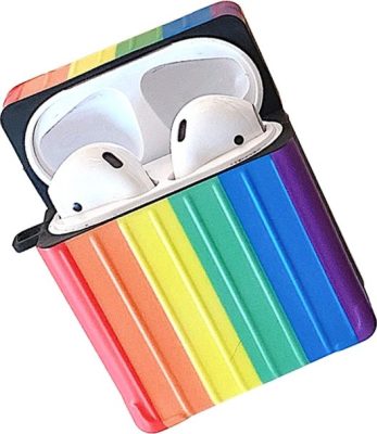 Mobigear - Coque Apple AirPods 1 Coque en Silicone Souple - Rainbow