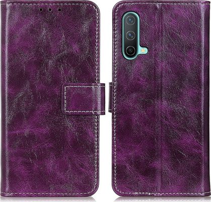 Mobigear Basic - Coque OnePlus Nord CE Etui Portefeuille - Violet