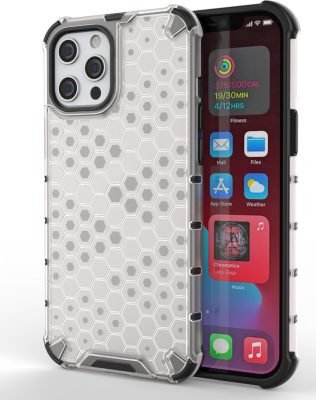 Mobigear Honeycomb - Coque Apple iPhone 13 Mini Coque Arrière Rigide Antichoc - Blanc