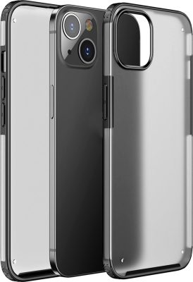 Mobigear Shockproof - Coque Apple iPhone 13 Coque Arrière Rigide Antichoc - Noir