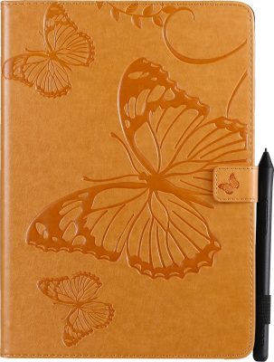 Mobigear Butterfly - Coque Apple iPad Pro 10.5 (2017) Etui + Porte-crayon - Marron