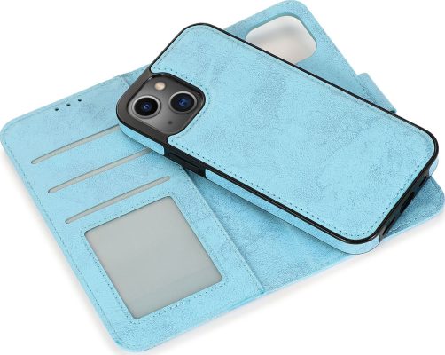 Mobigear Wallet - Coque Apple iPhone 13 Détachable 2in1 Etui - Baby Blue