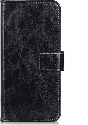 Mobigear Basic - Coque LG K50s Etui Portefeuille - Noir
